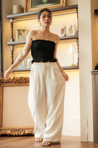 Auriane Bow-Tie Tube Top in Black