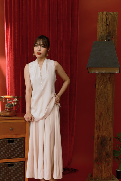 Serene Drape Halter Two-Piece Set (In-Stock)