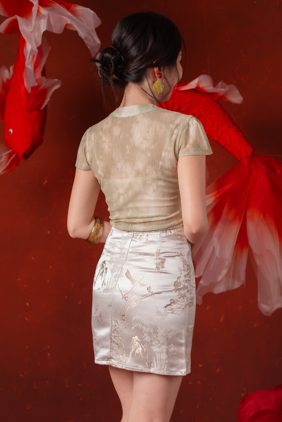 Isadora Bamboo Skort in Ivory