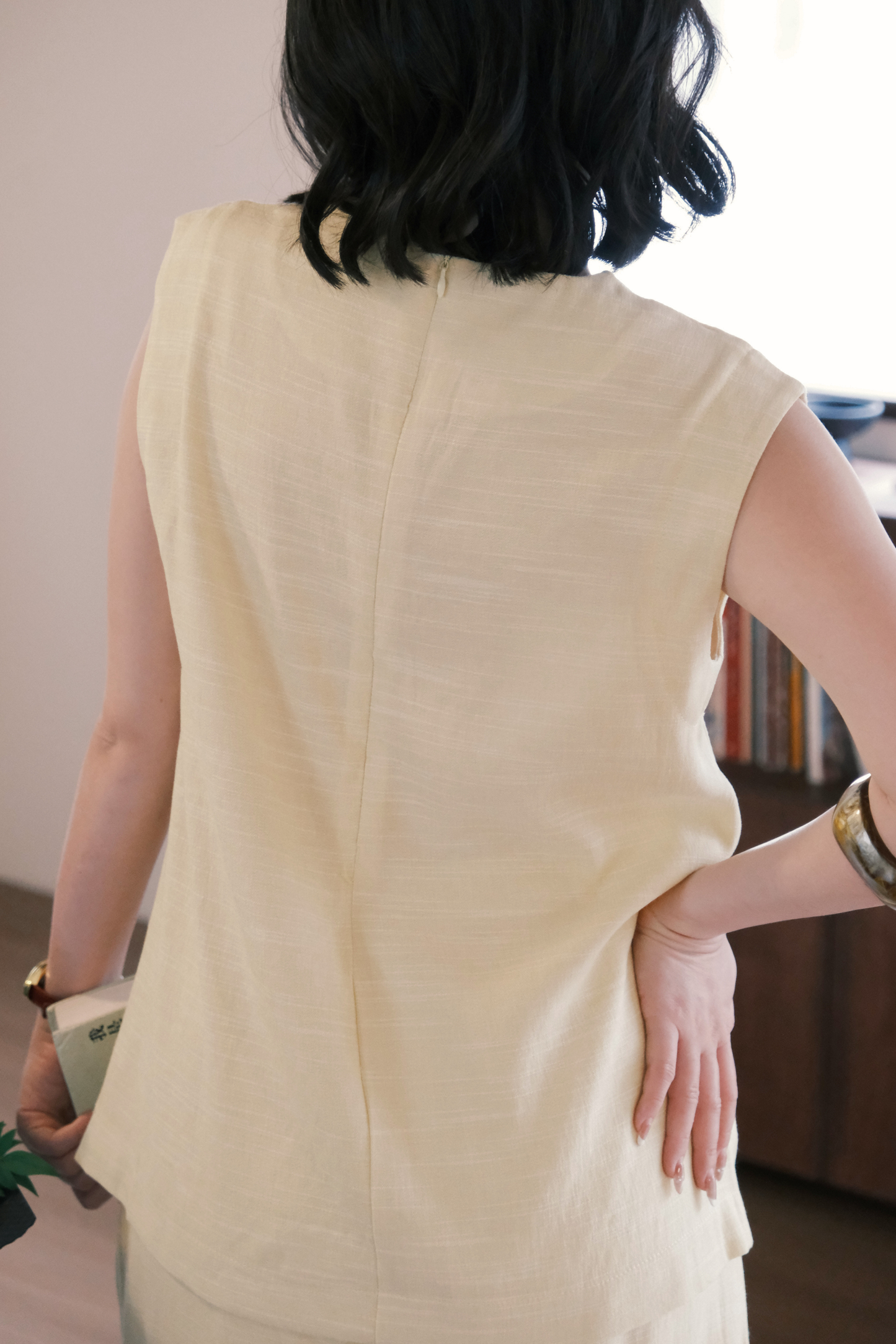 Lunelle Linen Layered Set in Yellow