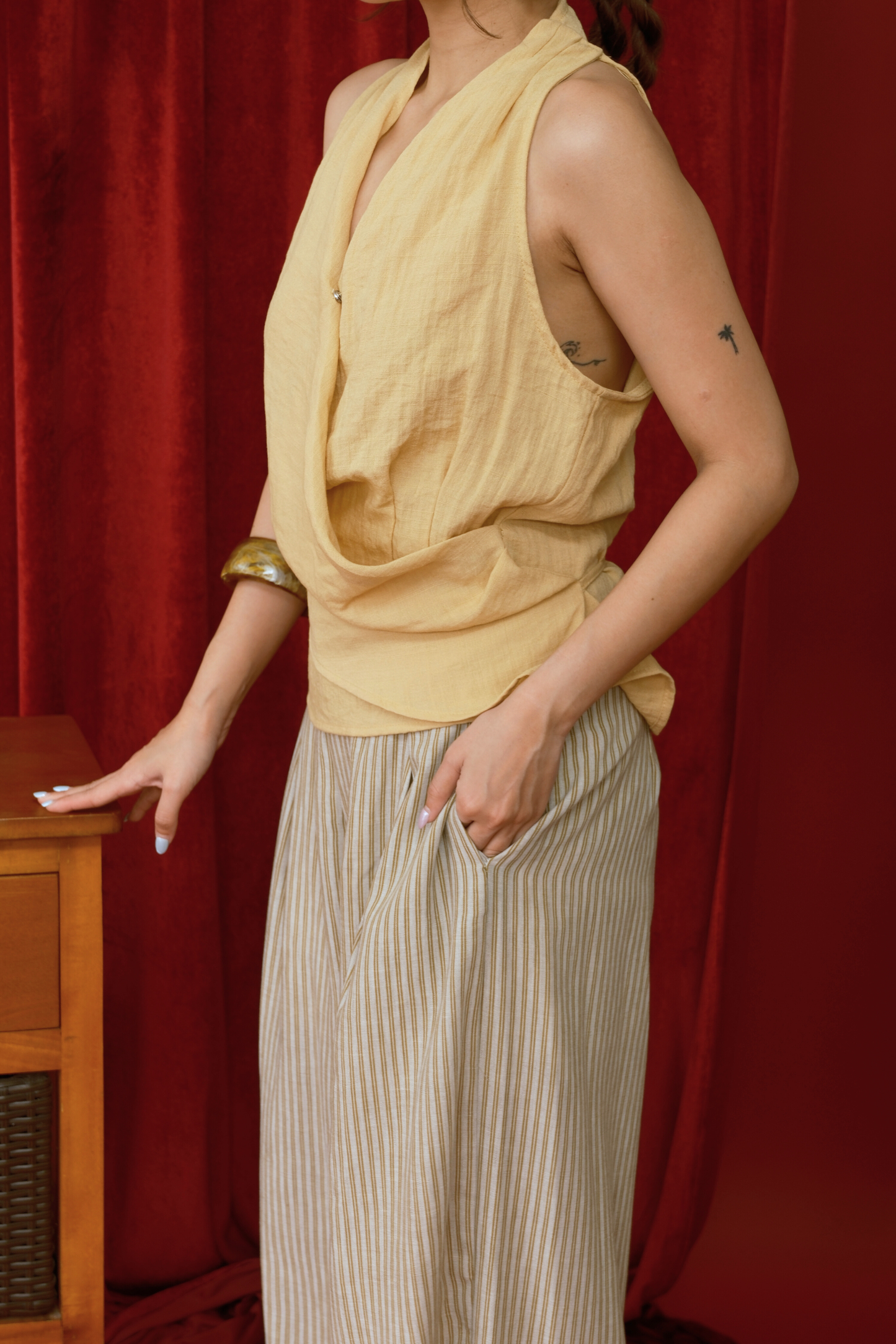 Alba Whisper Linen Palazzo Pants