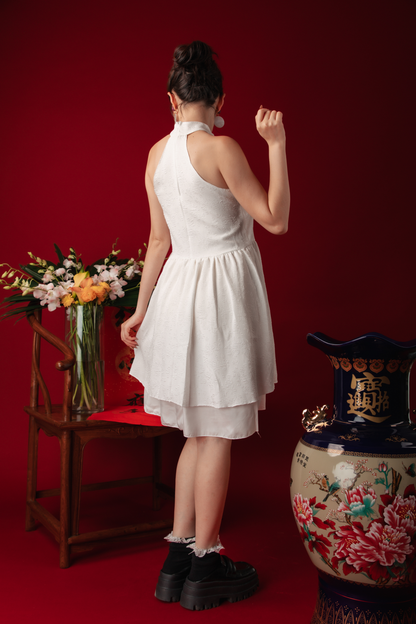 Luna Petal Mini Cheongsam Dress