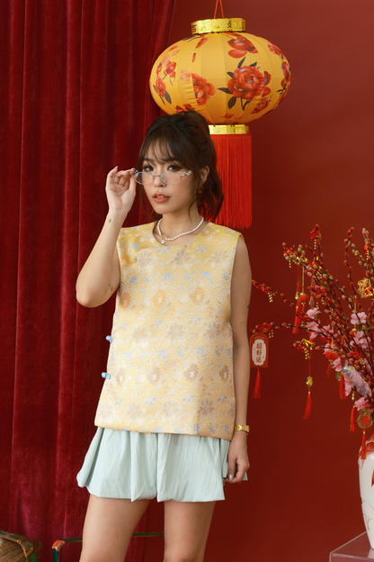 Lumière Jacquard Buttoned Vest (In-Stock)