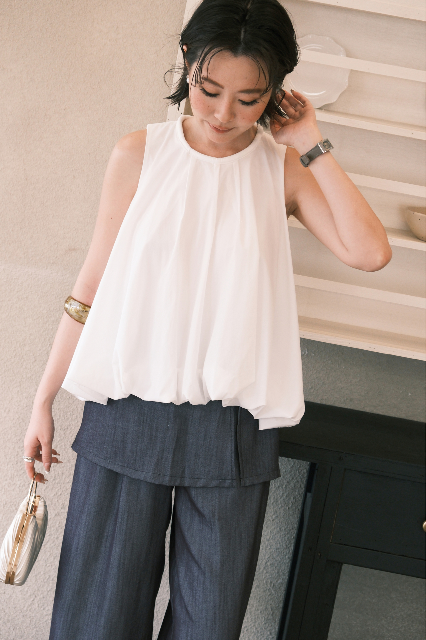 Skye Bubble Top in White