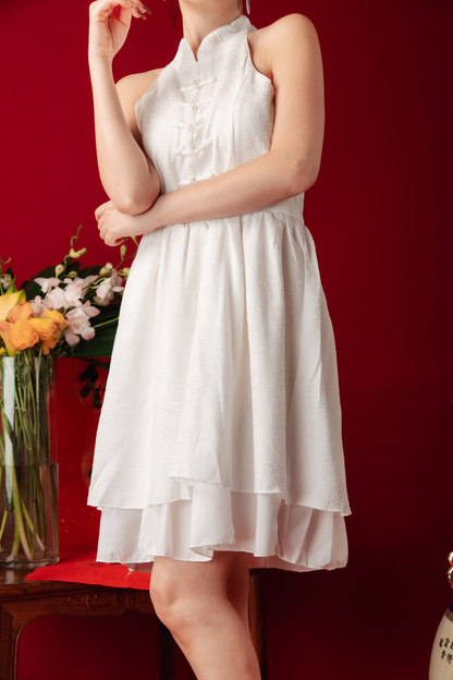 Luna Petal Mini Cheongsam Dress