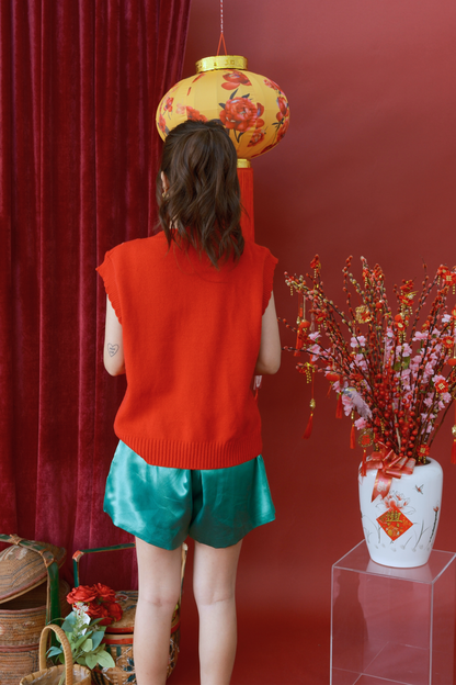 Crimson Knot Heritage Knit Vest (In-Stock)