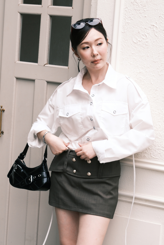 Margaux Tailored Skort in Olive