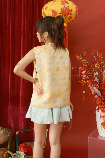 Lumière Jacquard Buttoned Vest (In-Stock)