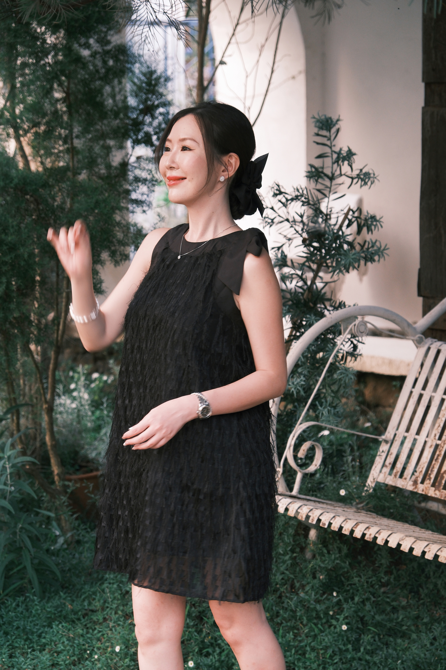 Black Aurelia Fringe Dress