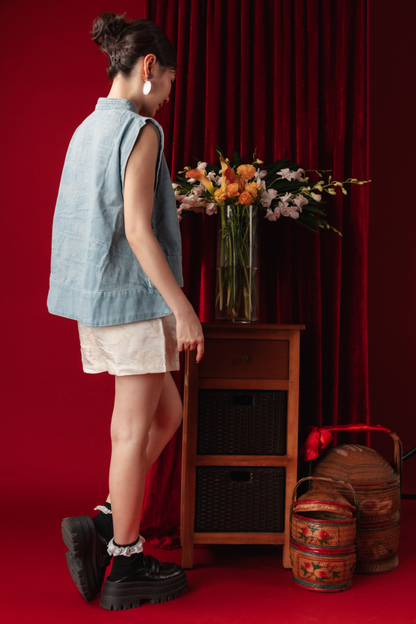 Azure Cloud Denim Tang Vest