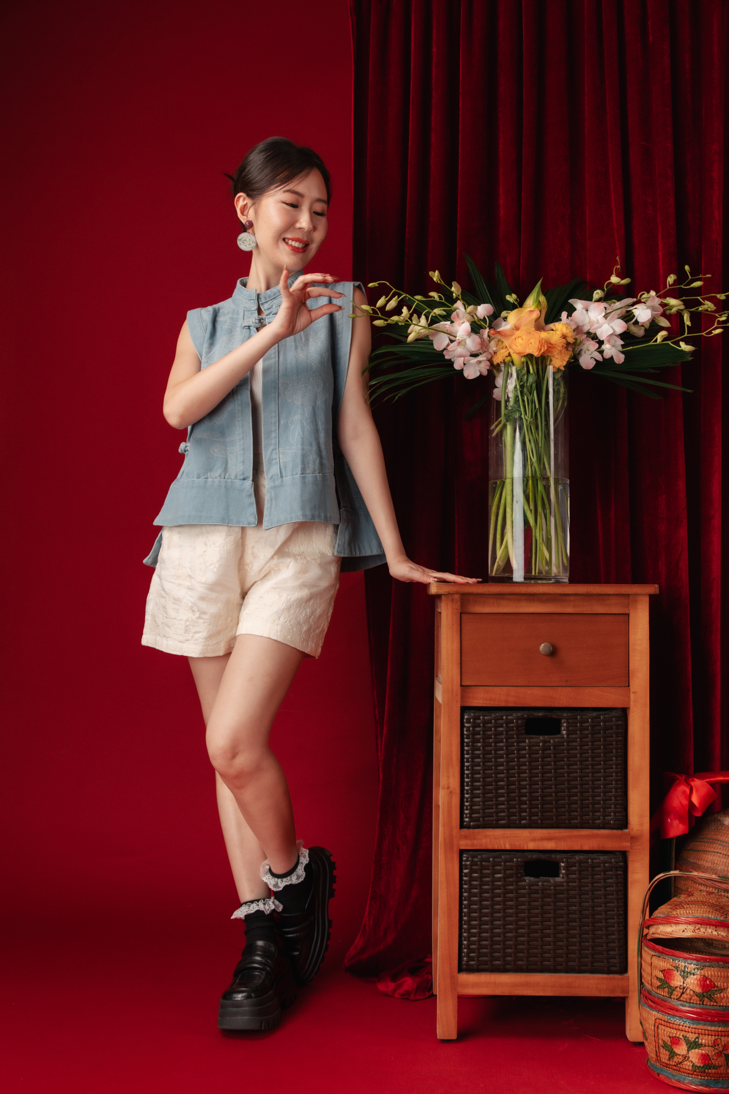 Azure Cloud Denim Tang Vest