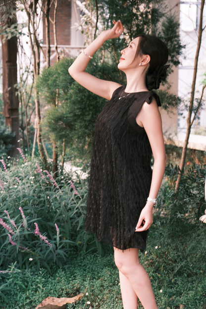 Black Aurelia Fringe Dress