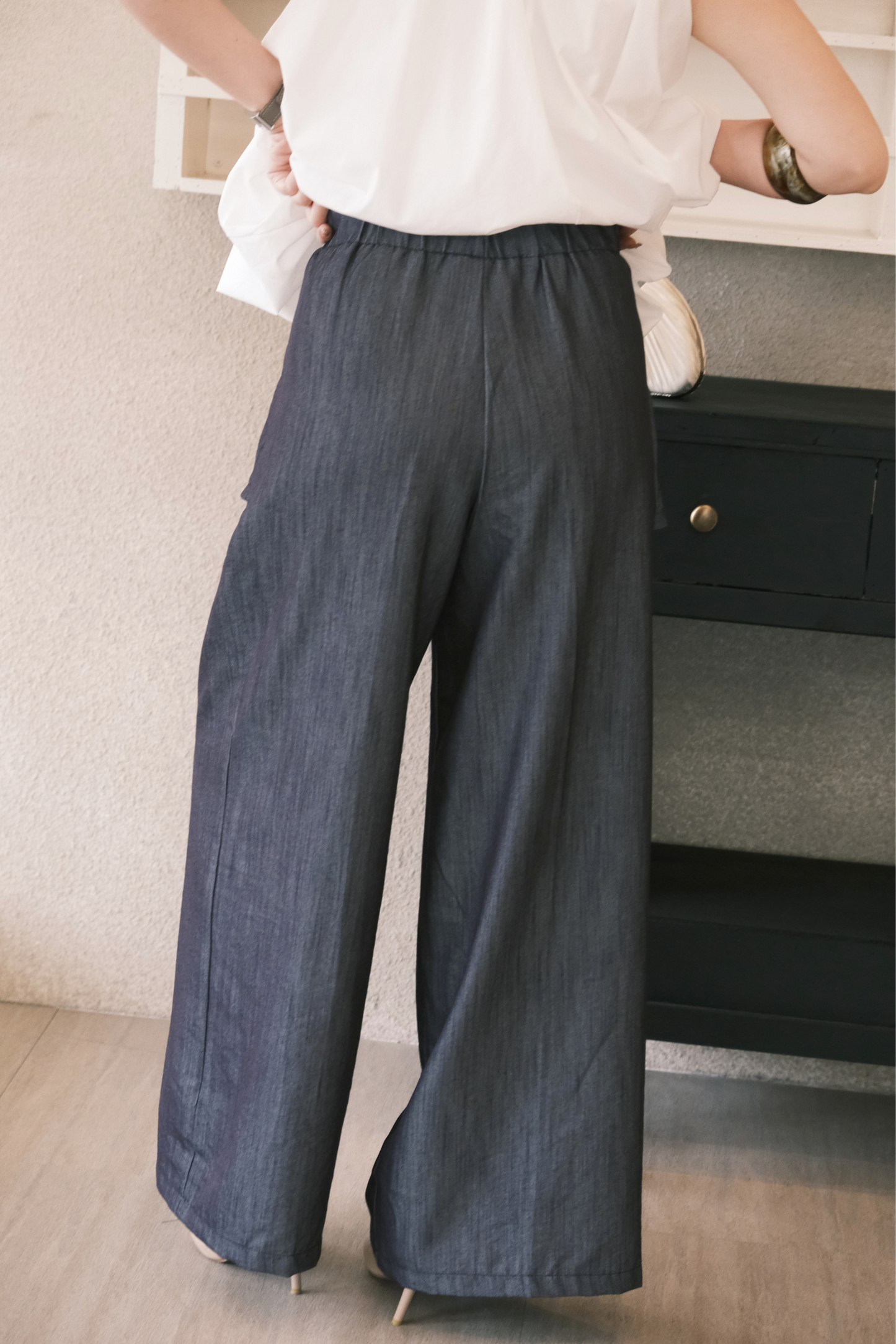 Harper Wide-Leg Pants in Blue