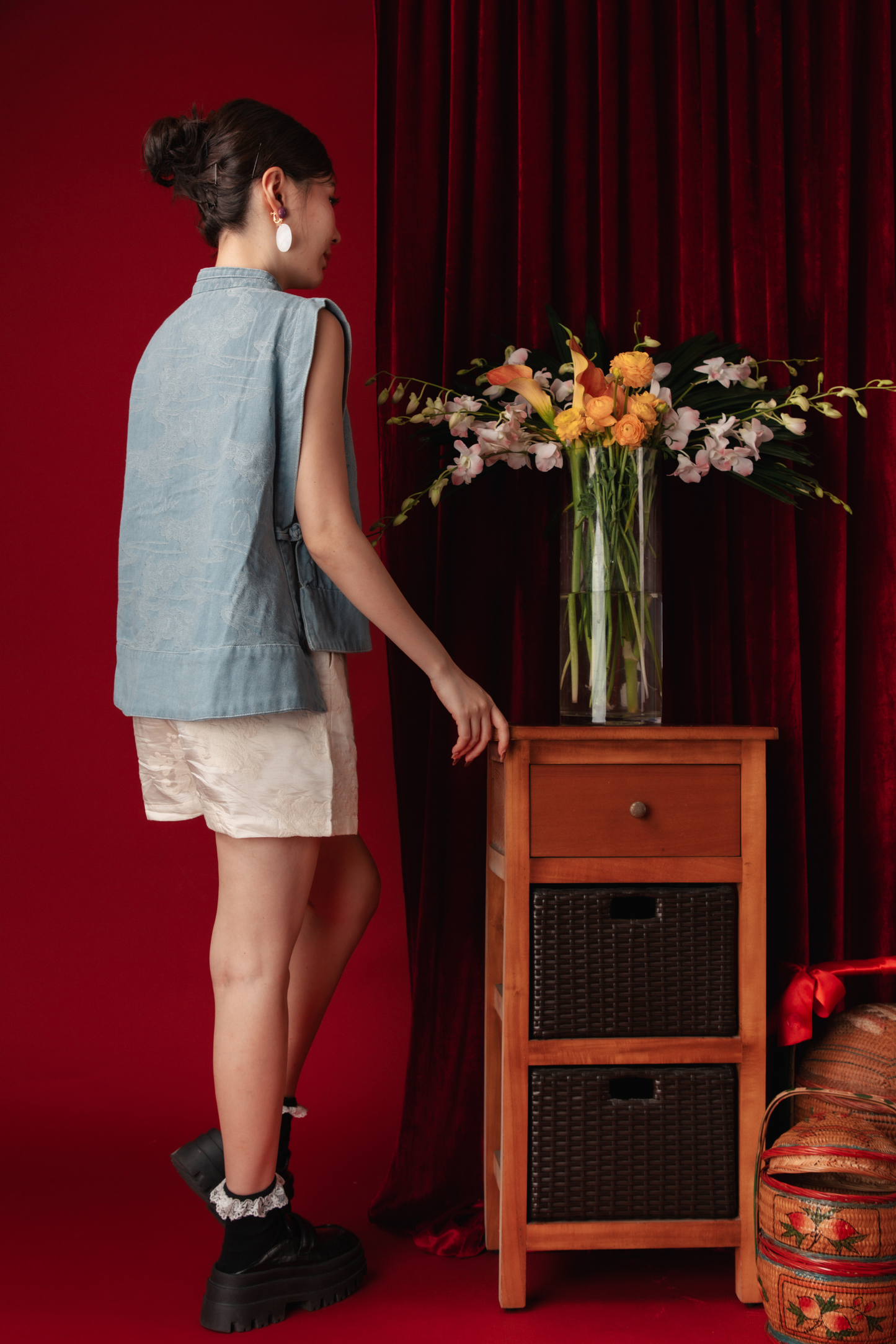 Azure Cloud Denim Tang Vest