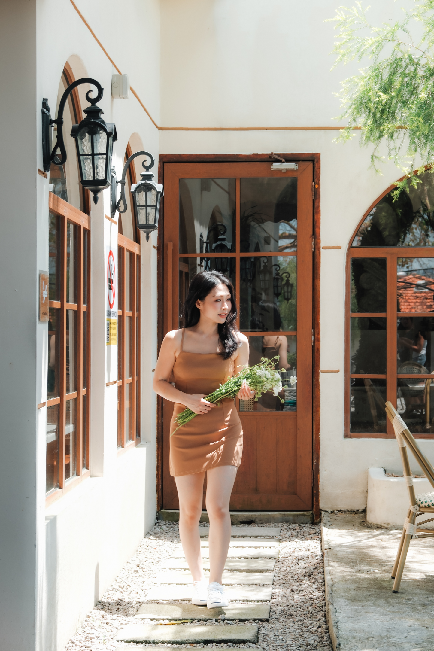 Aria Tailored Mini Dress in Khaki