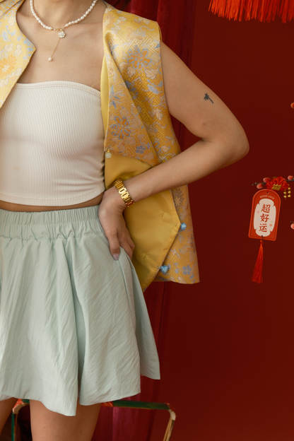 Bubble Mini Skort in Green