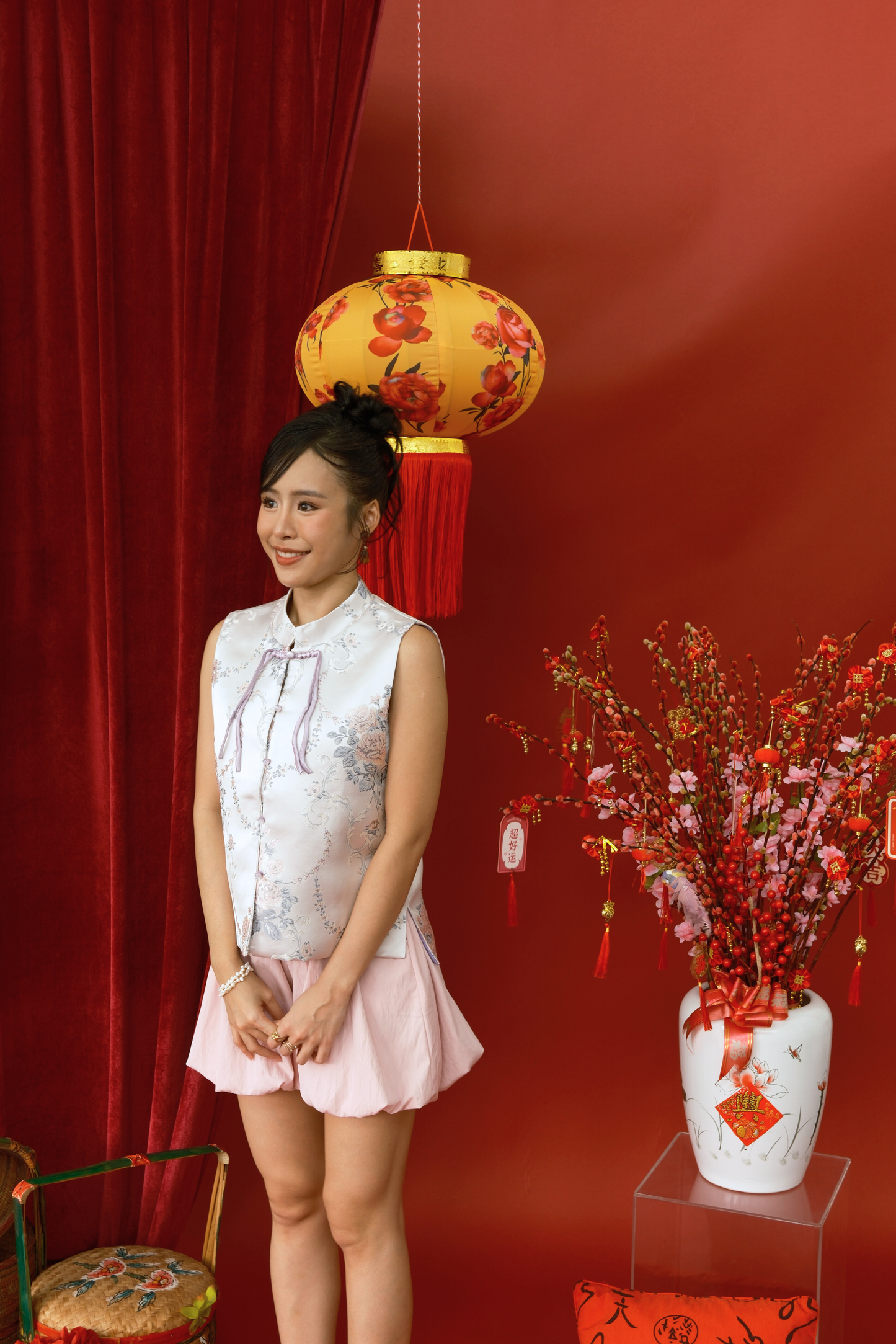 Aurélie Brocade Mandarin Vest