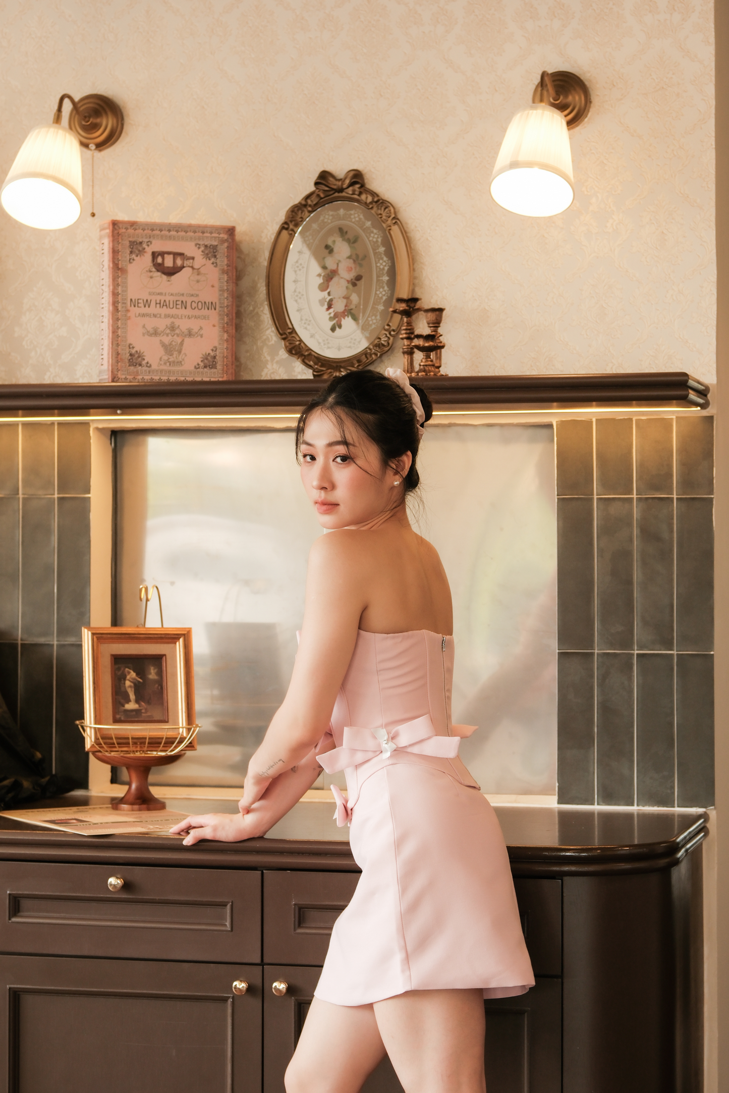 Rosalie Bow-Embellished Two-Piece Set