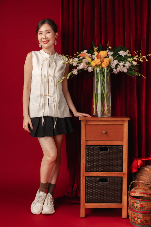 Ivory Bloom Tang Vest
