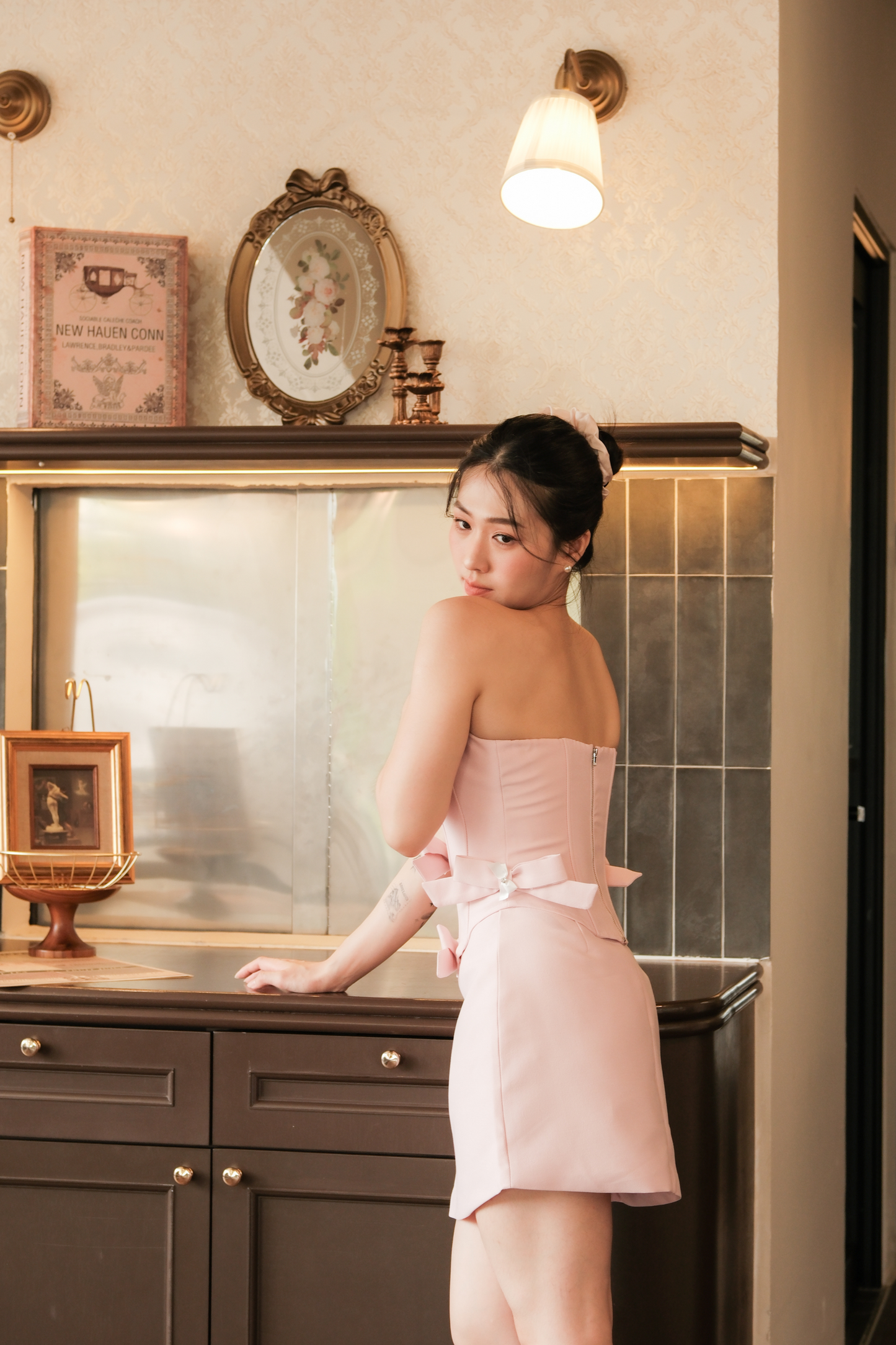 Rosalie Bow-Embellished Two-Piece Set