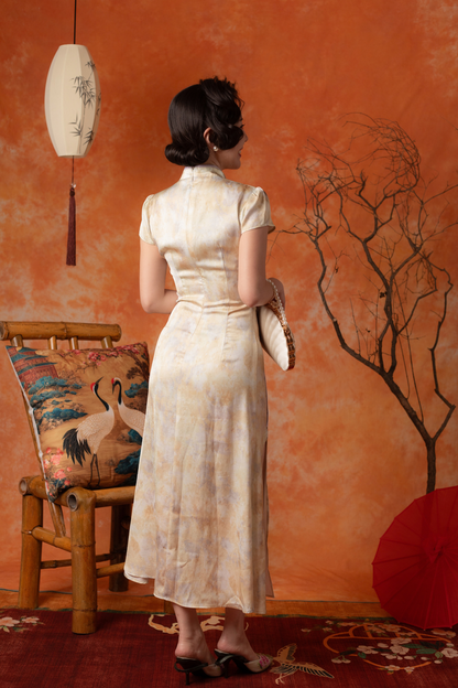Adelina Marble Cheongsam Dress
