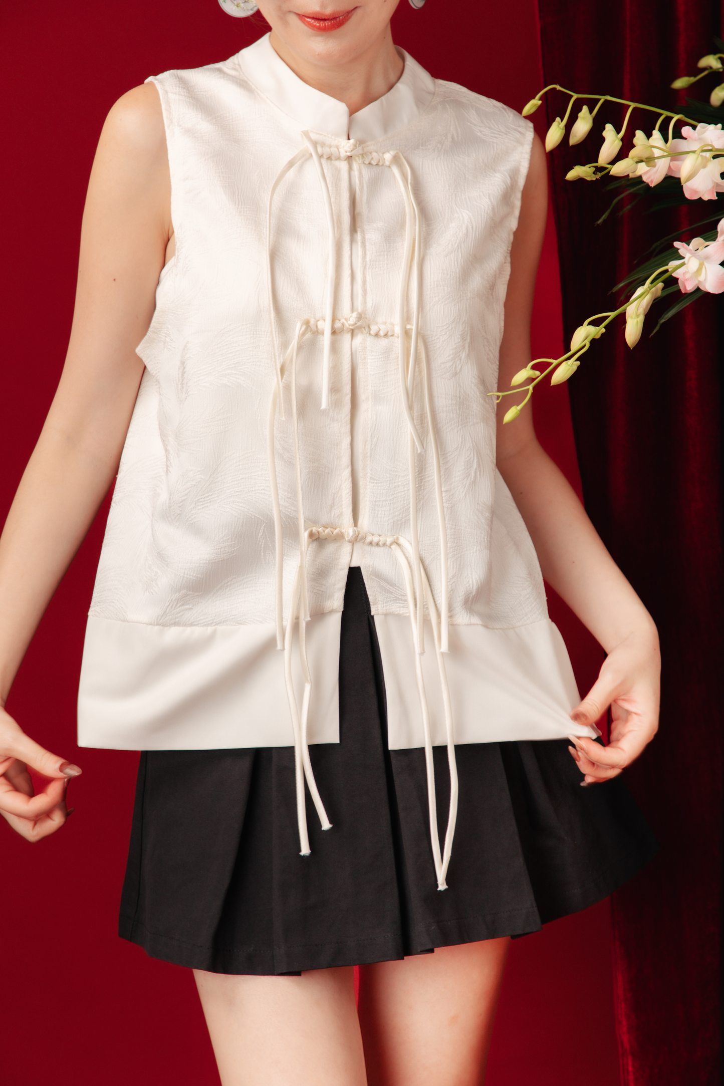 Ivory Bloom Tang Vest