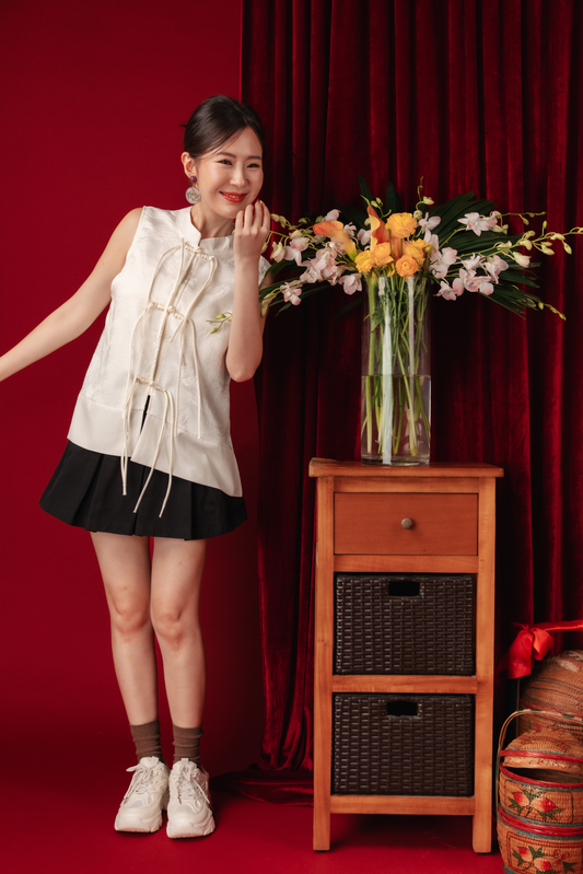 Ivory Bloom Tang Vest