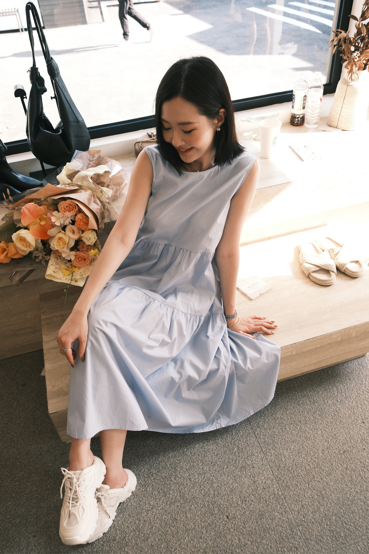 Adele Tiered Sleeveless Maxi Dress