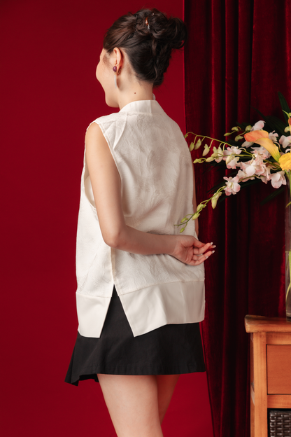 Ivory Bloom Tang Vest