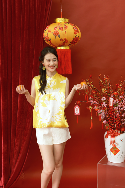 Florence Brocade Mandarin Vest (In-Stock)