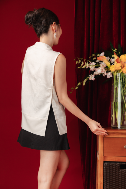 Ivory Bloom Tang Vest