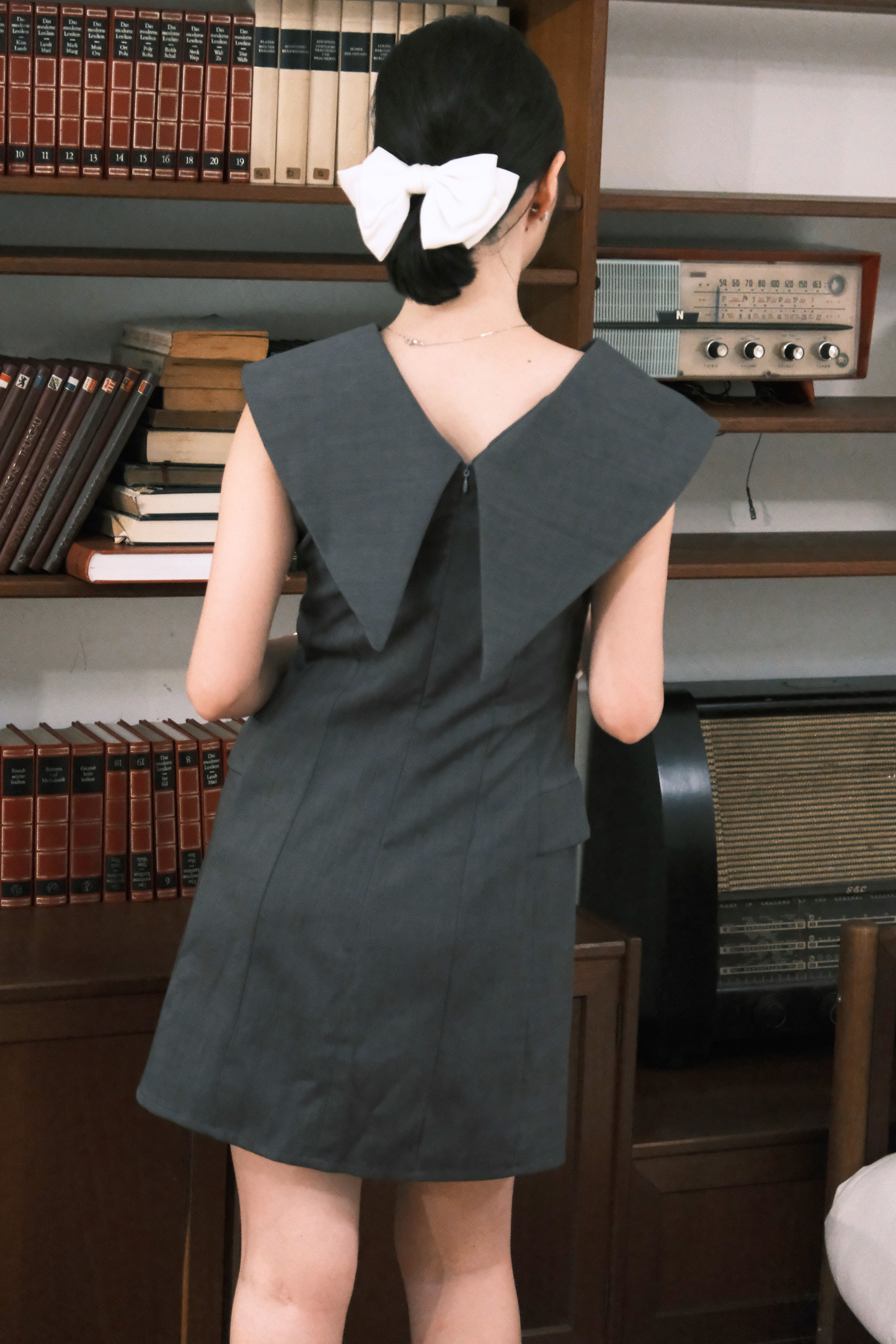 Kaela Structured Collar Mini Dress