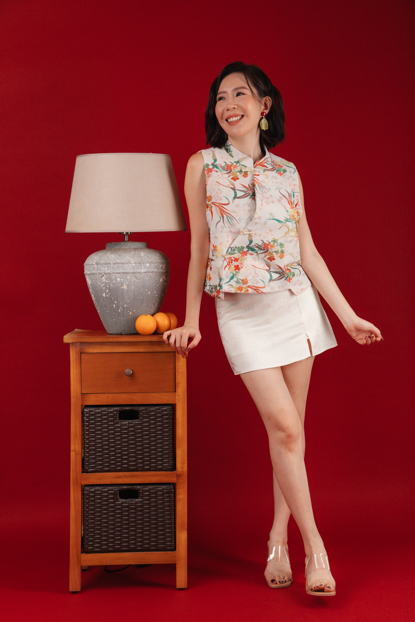 Serene Garden Brocade Vest