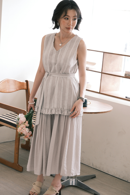 Émilie Layered Dress in Grey