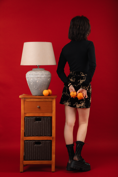 Lyra Oriental Embroidered Top/Gold Embroidered Skirt (In-Stock)