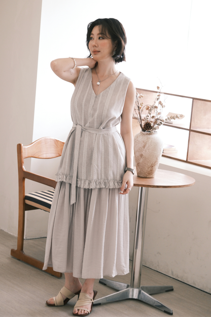 Émilie Layered Dress in Grey