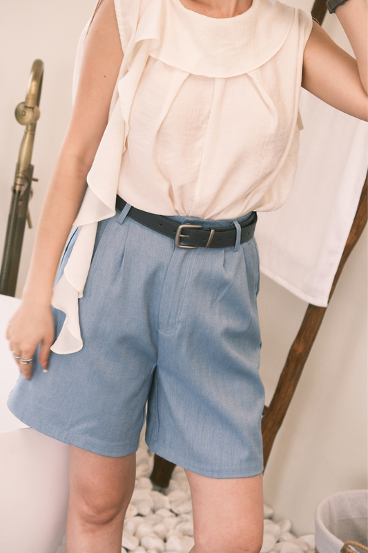Skye Tailored Shorts in Blue