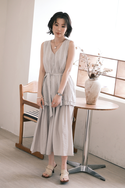 Émilie Layered Dress in Grey