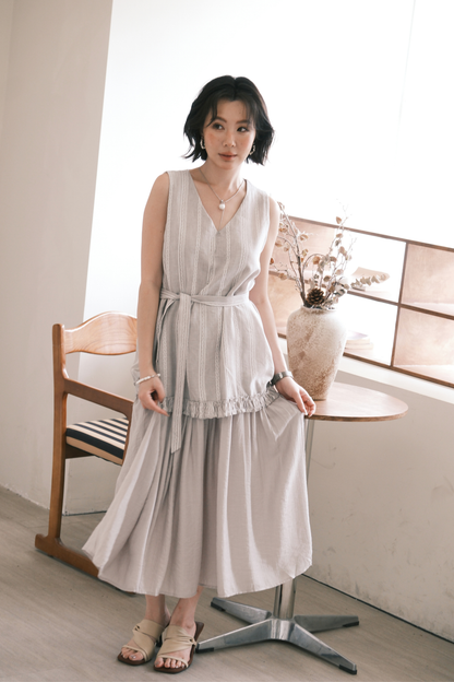 Émilie Layered Dress in Grey