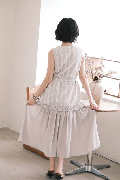 Émilie Layered Dress in Grey