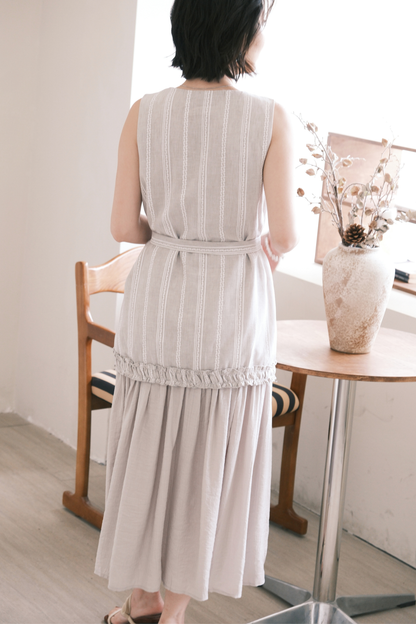 Émilie Layered Dress in Grey