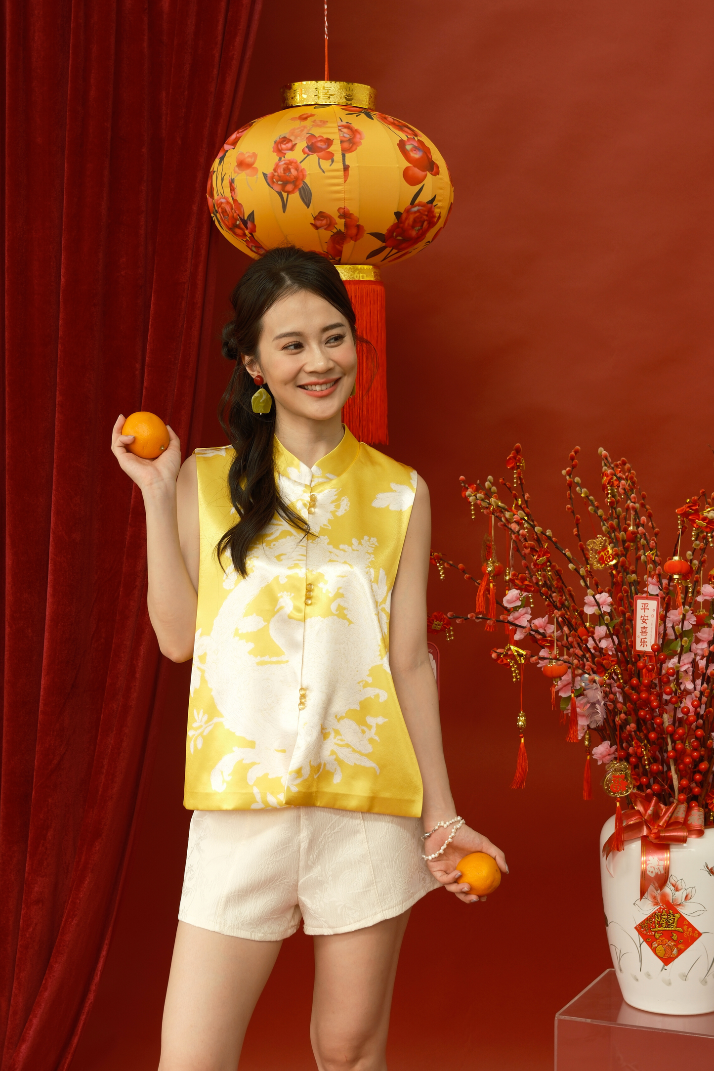 Florence Brocade Mandarin Vest (In-Stock)