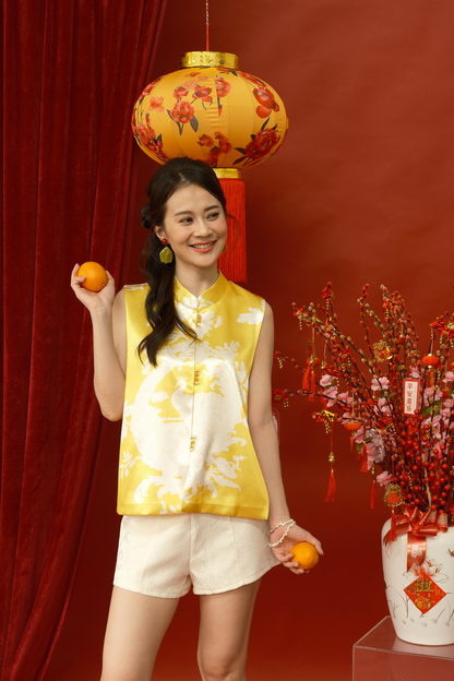 Florence Brocade Mandarin Vest (In-Stock)