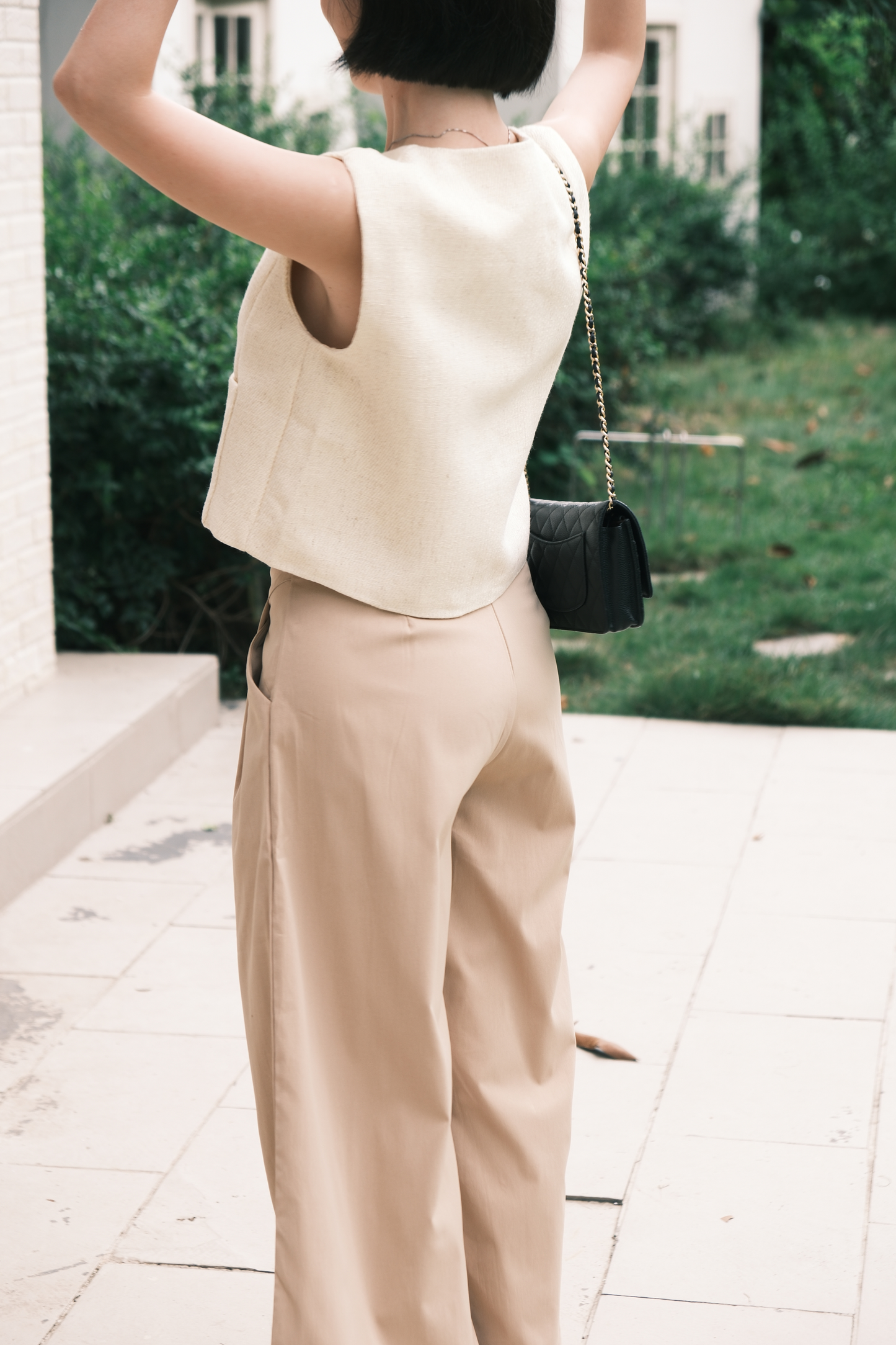 Lila Textured Button-Front Vest