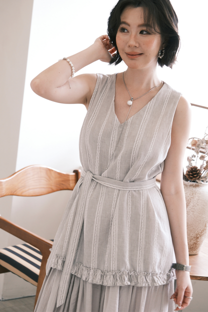 Émilie Layered Dress in Grey