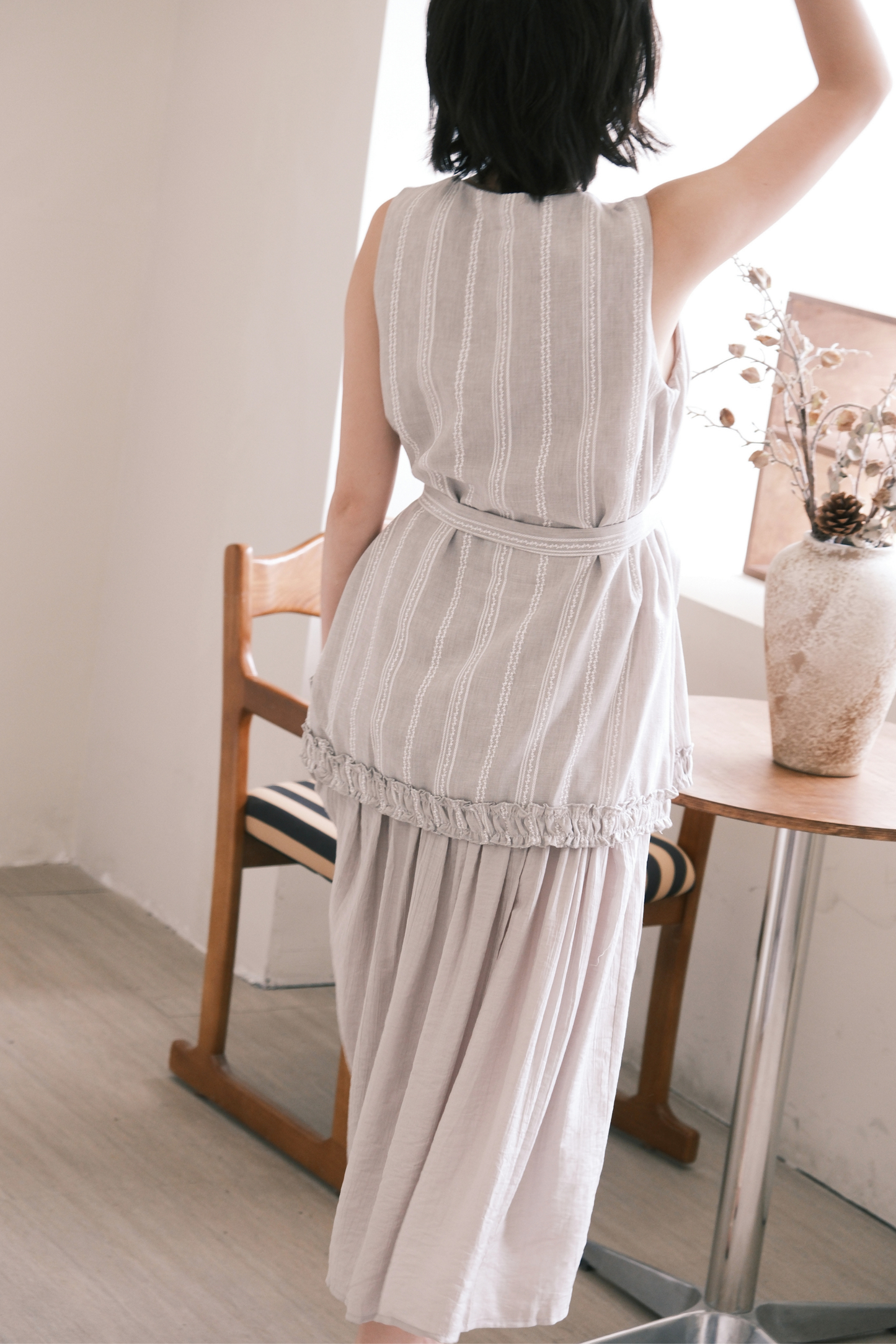 Émilie Layered Dress in Grey