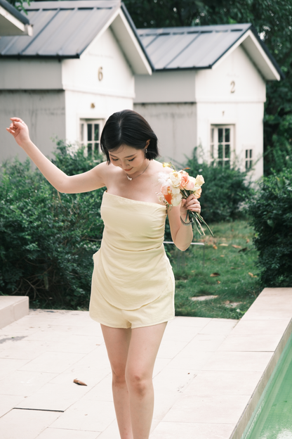 Céline Tube Top & Shorts Set