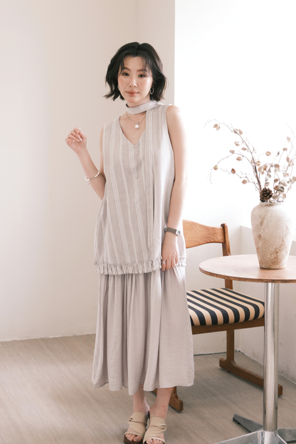 Émilie Layered Dress in Grey