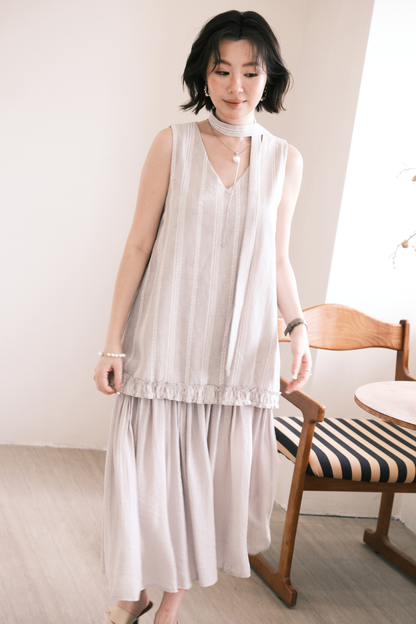 Émilie Layered Dress in Grey