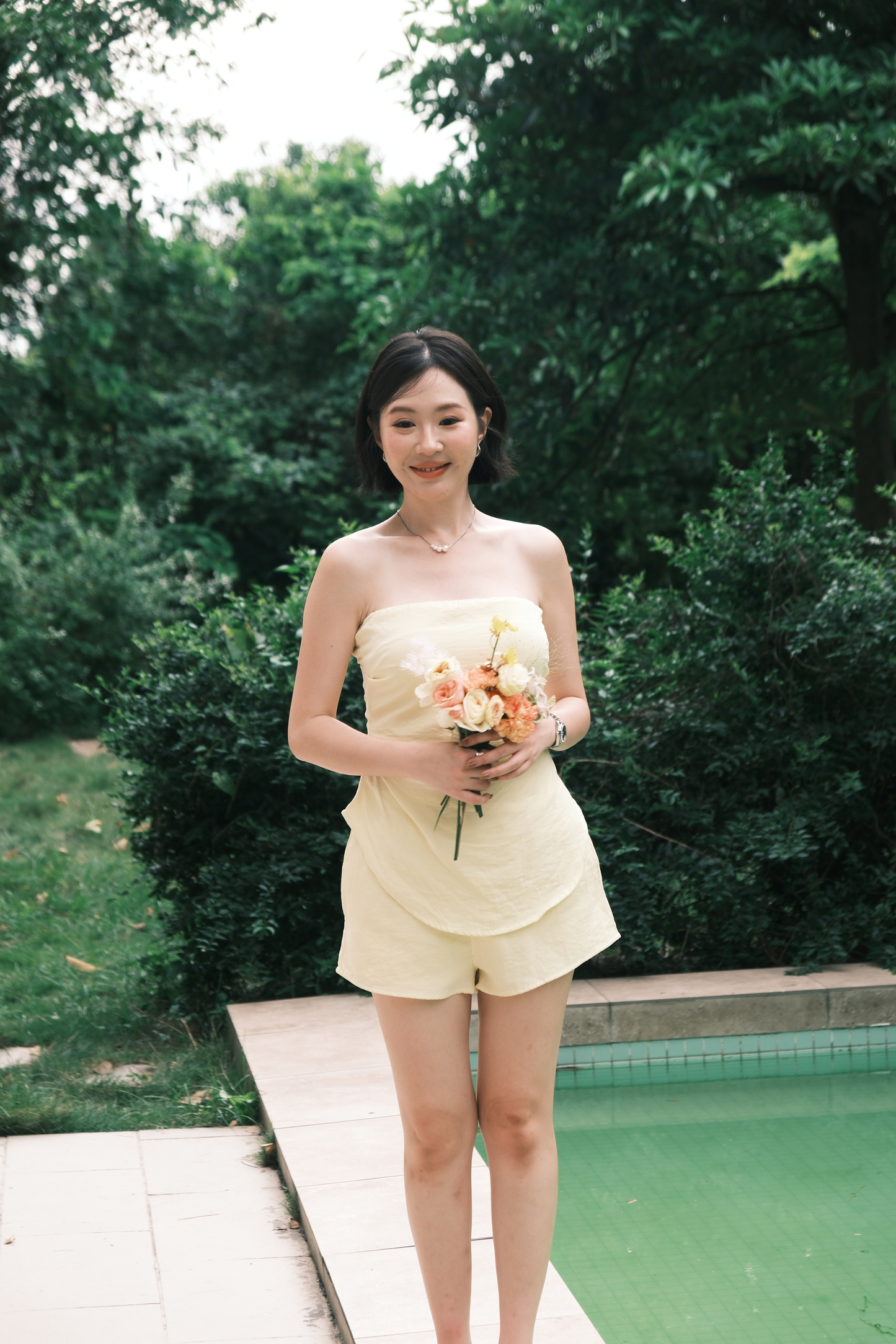 Céline Tube Top & Shorts Set